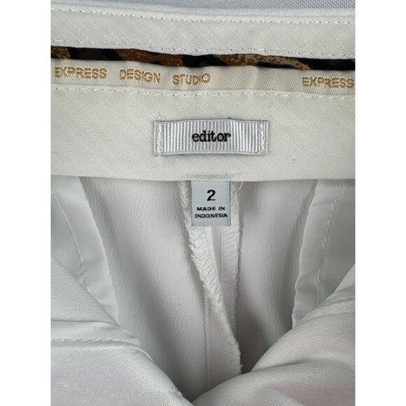 White Dress Pants By Express Design Studio Size 2 Womens - Picture 4 of 6